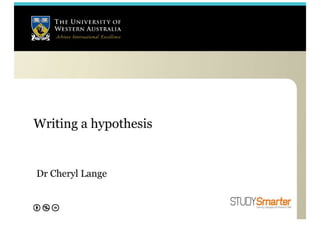 Writing A Hypothesis