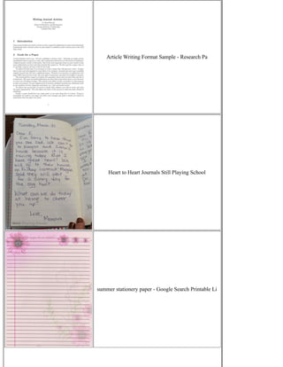 Writing A Journal Paper | PDF