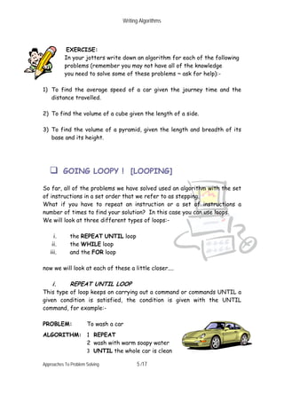 Writing algorithms | PDF