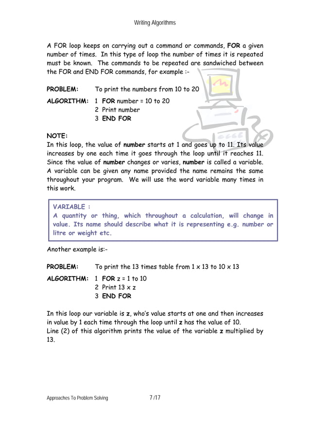 Writing algorithms | PDF