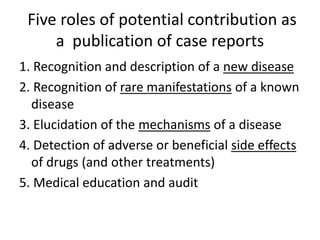 Writing a medical case report | PPTX