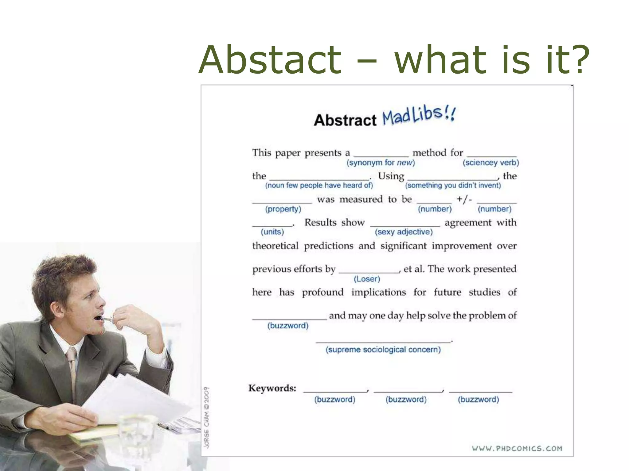 Abstact – what is it?
 