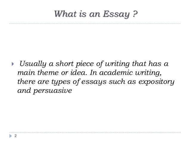 Writing a academic essay