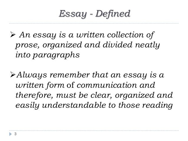 essay meaning academic
