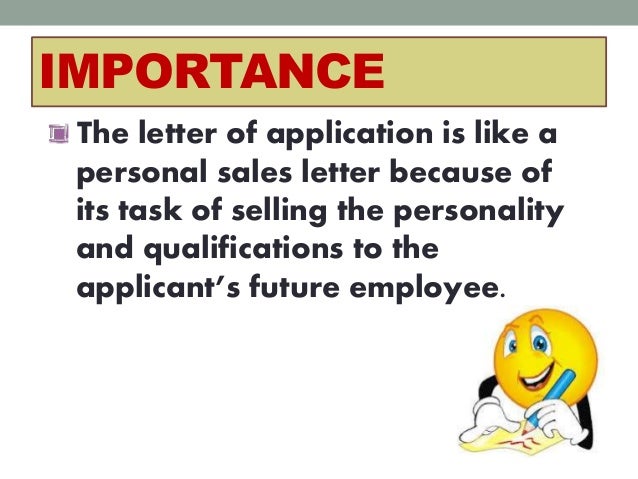 Writing An Application Letter