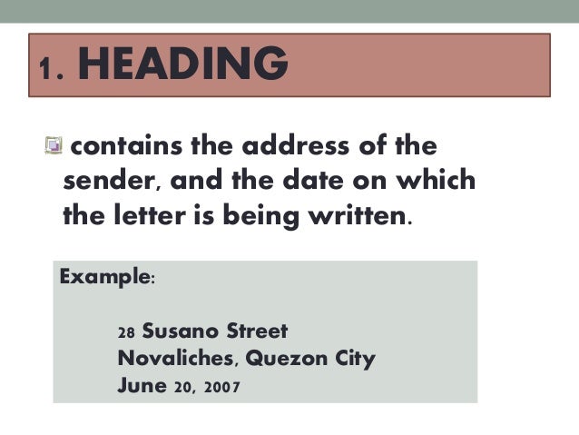 Application Letter Inside Address The Inside Address