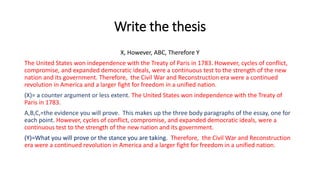 thesis statement formula apush
