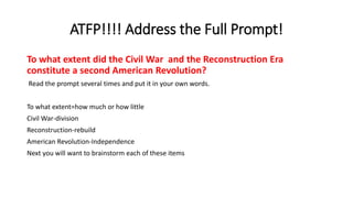 thesis statement for the american revolution