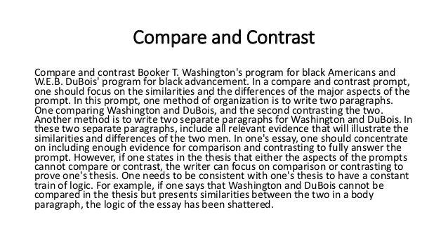 compare and contrast thesis example apush