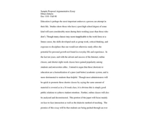 Writing an argumentative essay