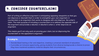 Comprehensive Guide to Writing Effective Argumentative Essays in ...