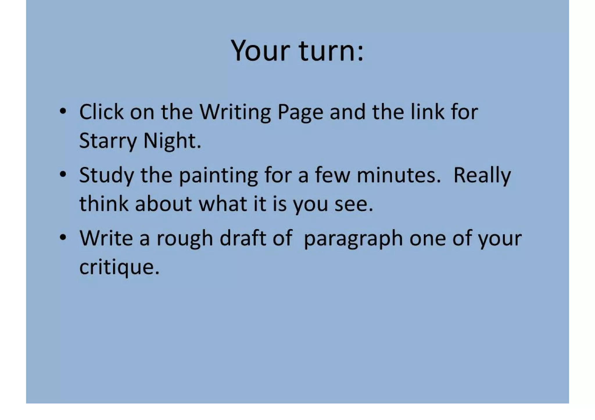 Writing An Art Critique