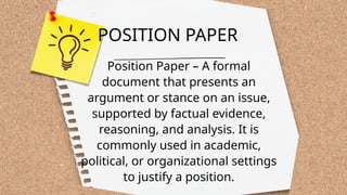 writing and analyzing a position paper or manifesto. (2).pptx reading ...