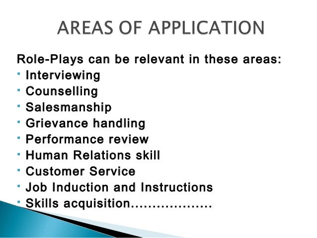 Writing and developing role plays