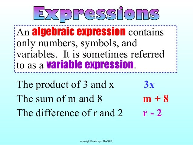 Translating Algebra Expressions