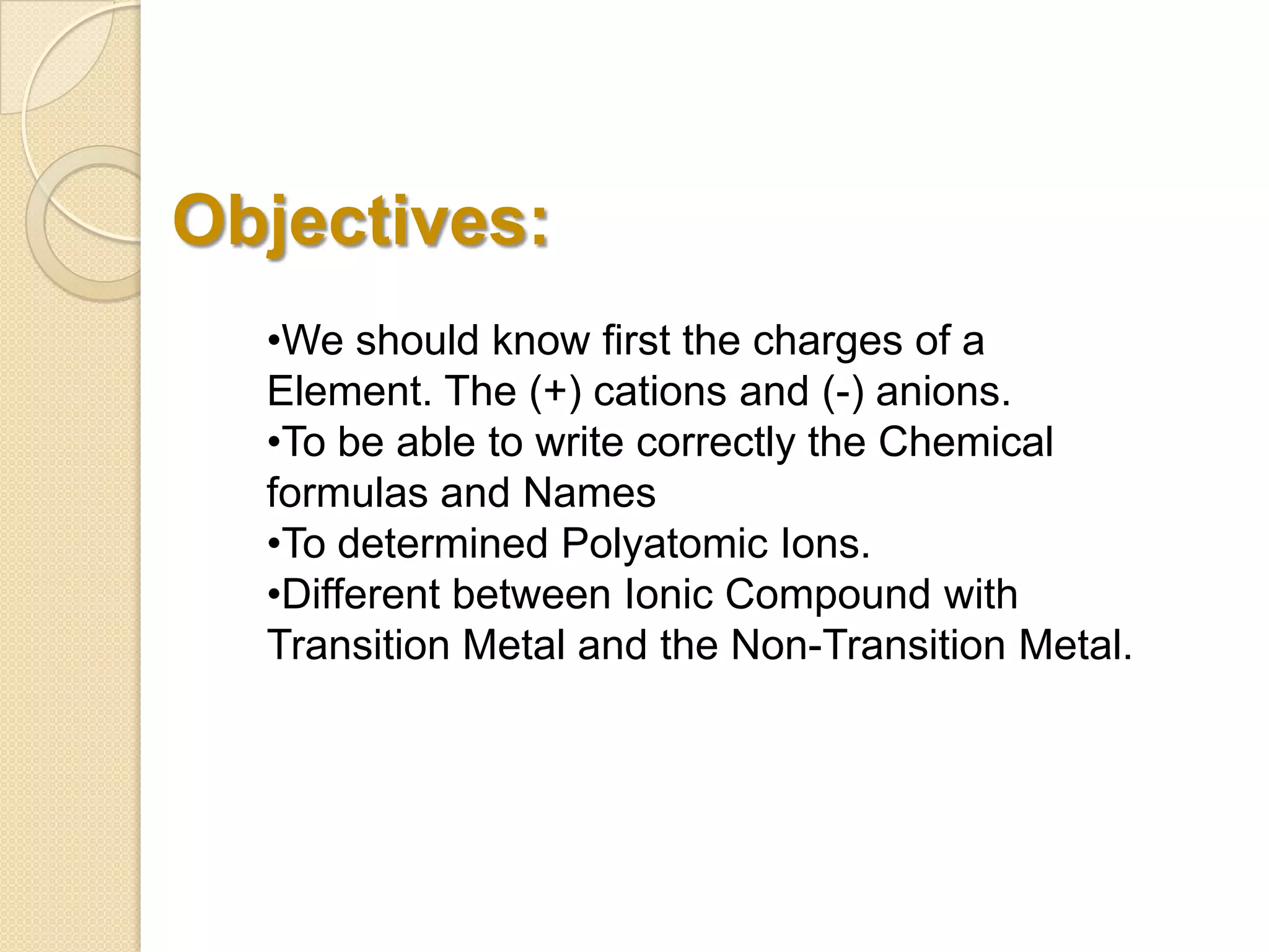 Writing and Naming formula | PPTX