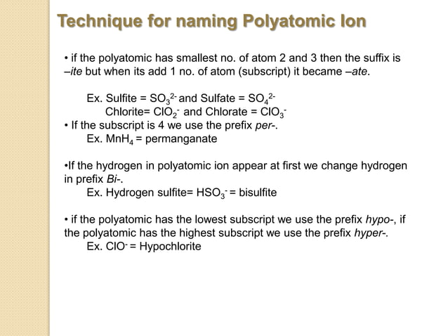 Writing and Naming formula | PPTX | Chemistry | Science