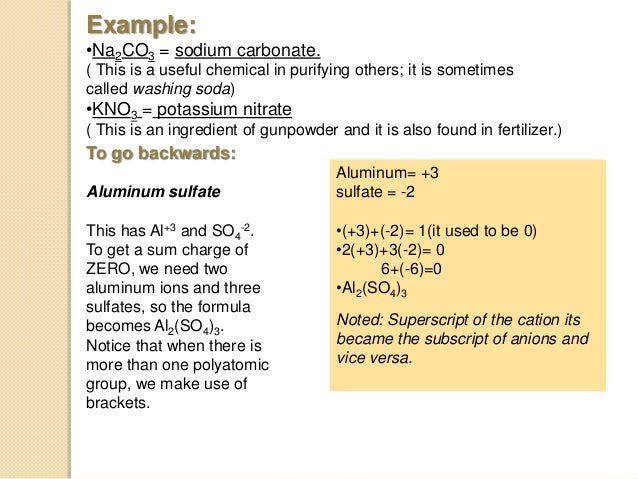 How to write sodium corbonate