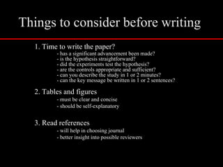 What makes a good research paper?  Good science