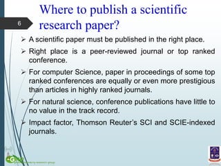 Writing and Publishing a Scientific Research Paper | PPTX