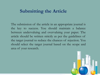 Writing and publishing scientific research article | PPTX
