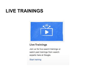 LIVE TRAININGS
 