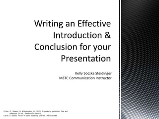 Kelly Soczka Steidinger
MSTC Communication Instructor
 