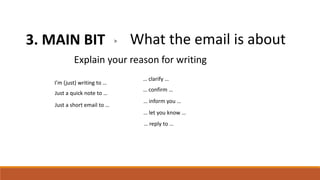 Email Explain In Detail Writing an email | PPT