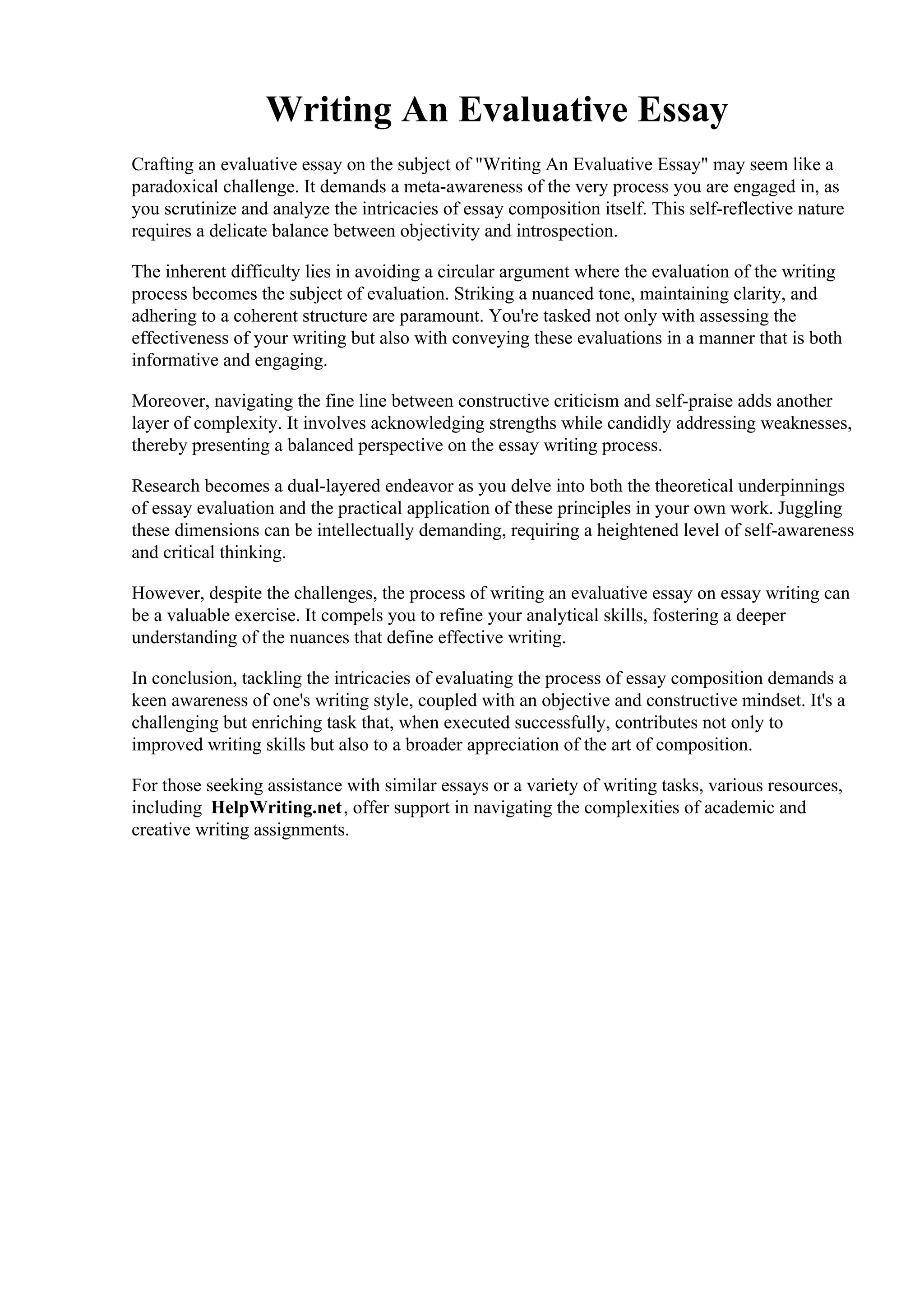 From Zero To Hero: Writing Effective Evaluative Theses - f9d5l68