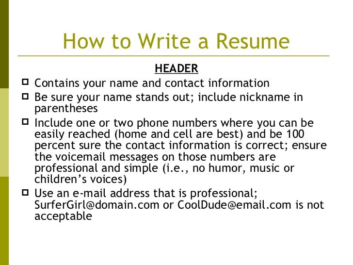 how to write an eye catching resume