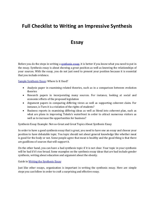 How to Write a Synthesis Essay Guide | DoMyEssay Blog