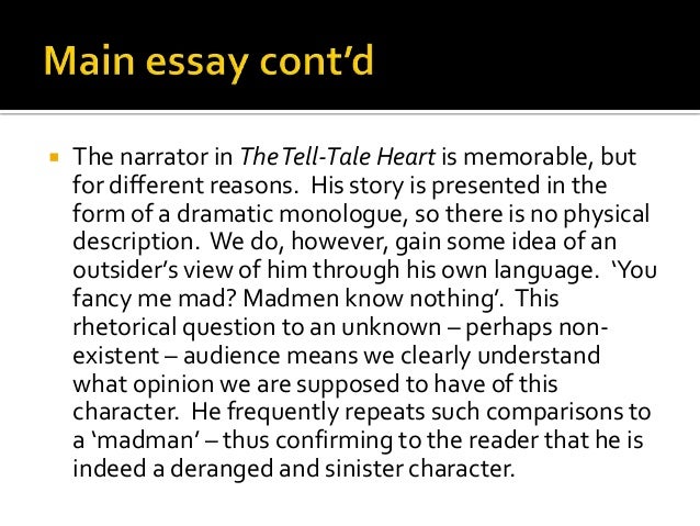 Essay on the tell tale heart