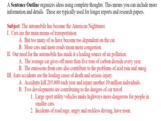 Writing an outline