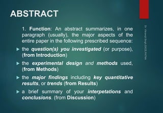 Functional Abstract Writing a paper for Publication | PPTX