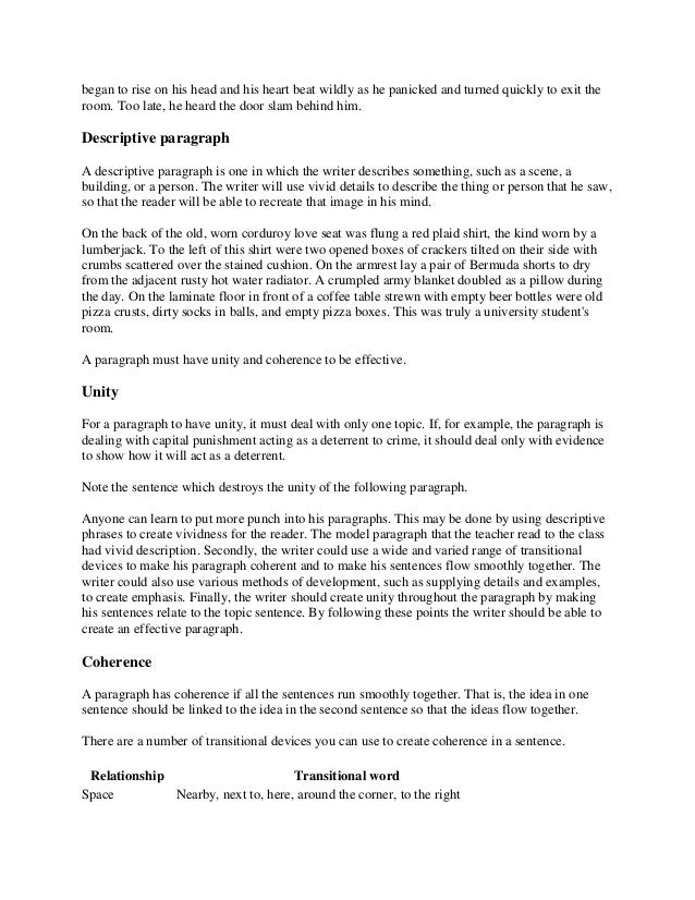 Custom paragraph writing