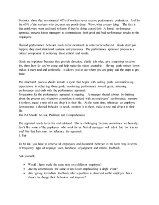Writing a performance appraisal | DOCX