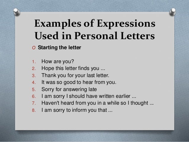 Writing a Personal Letter
