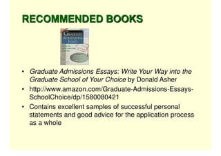 Writing A Personal Statement For Graduate School Kristin Von Kundra ...