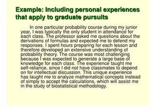 Writing A Personal Statement For Graduate School Kristin Von Kundra ...