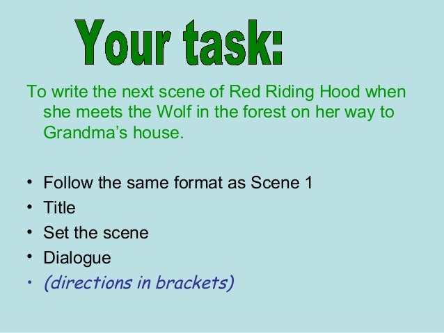 writing a playscript