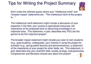 Writing A Project Summary