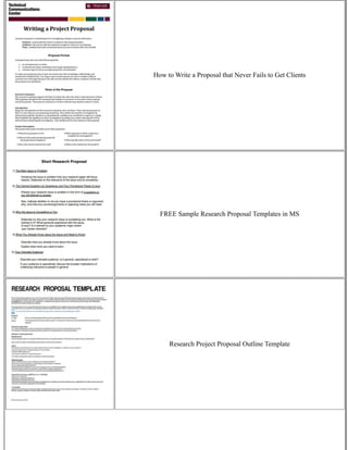 Writing A Proposal For A Research Paper | PDF