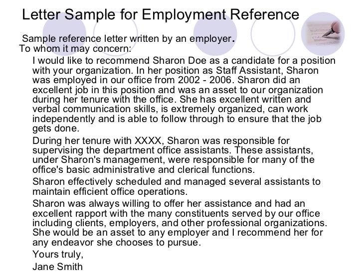 writing a reference letter writing a reference letter for an employee