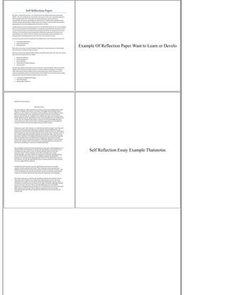 Writing A Reflection Paper | PDF