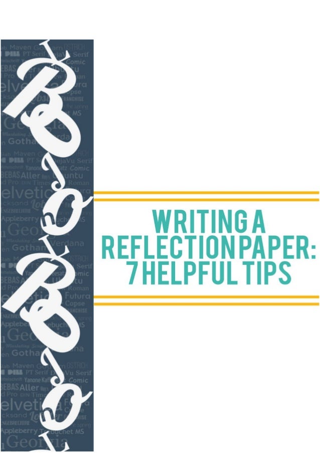tips in writing reflection paper