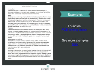 Writing a report | PDF