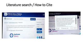 Literature search / How to Cite
 