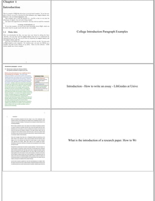 Writing A Research Paper Introduction | PDF