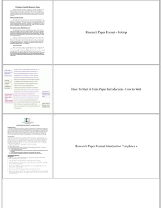 Writing A Research Paper Introduction | PDF