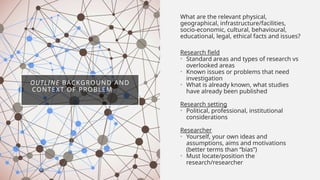 Writing a research proposal Assignment workshop | PPTX
